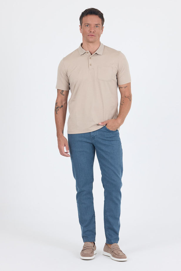 Short Sleeve Polo Collar Pocket G Comfort T-Shirt 1011250173