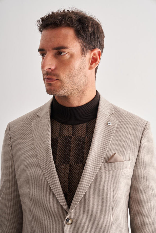 IMZA Men's Patterned Knitted Comfort Fit Classic Blazer – 1002255112