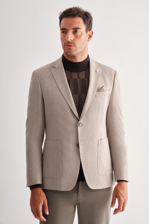 IMZA Men's Patterned Knitted Comfort Fit Classic Blazer – 1002255112