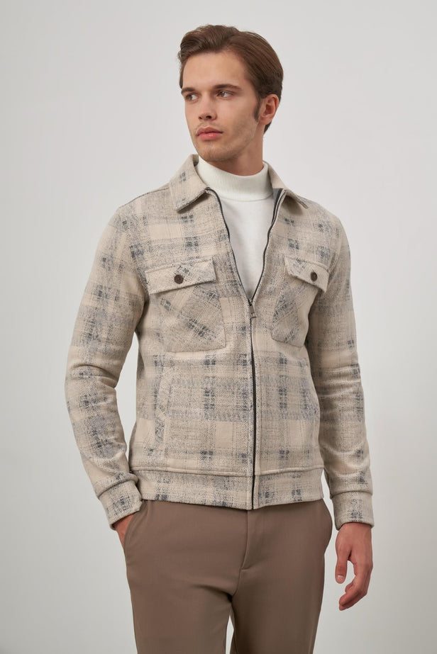 IMZA Men's Knitted Slim Fit Classic Jacket – 1007245157