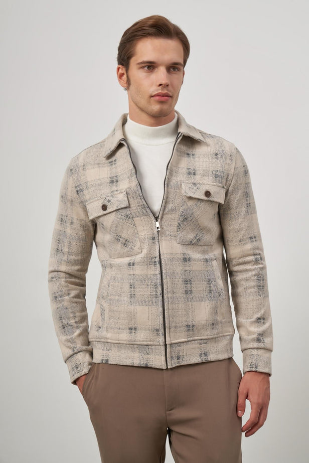 IMZA Men's Knitted Slim Fit Classic Jacket – 1007245157