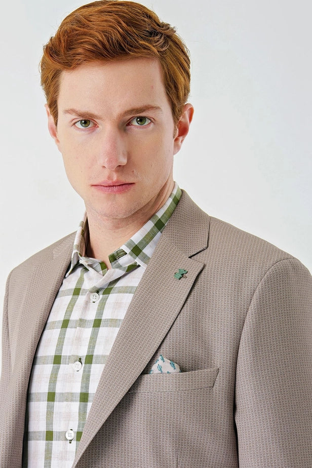 IMZA Men's Knitted Slim Fit Stretch Classic Blazer – 1002240138
