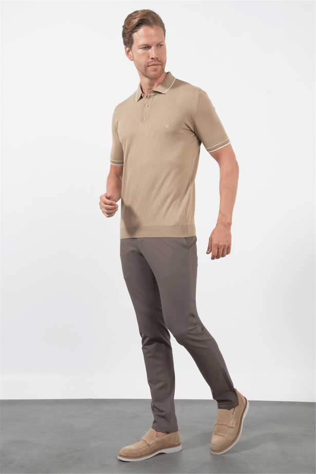 IMZA Men's Short-Sleeve Knitted Cotton Polo – 1012260151