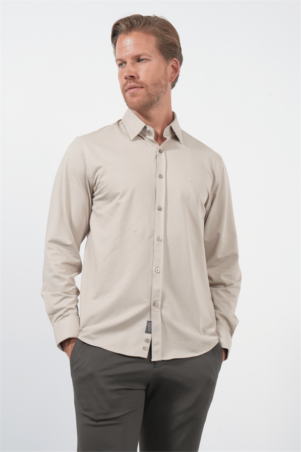 IMZA Men's Tulum Collar Knitted Slim Fit Classic Shirt – 1004260208