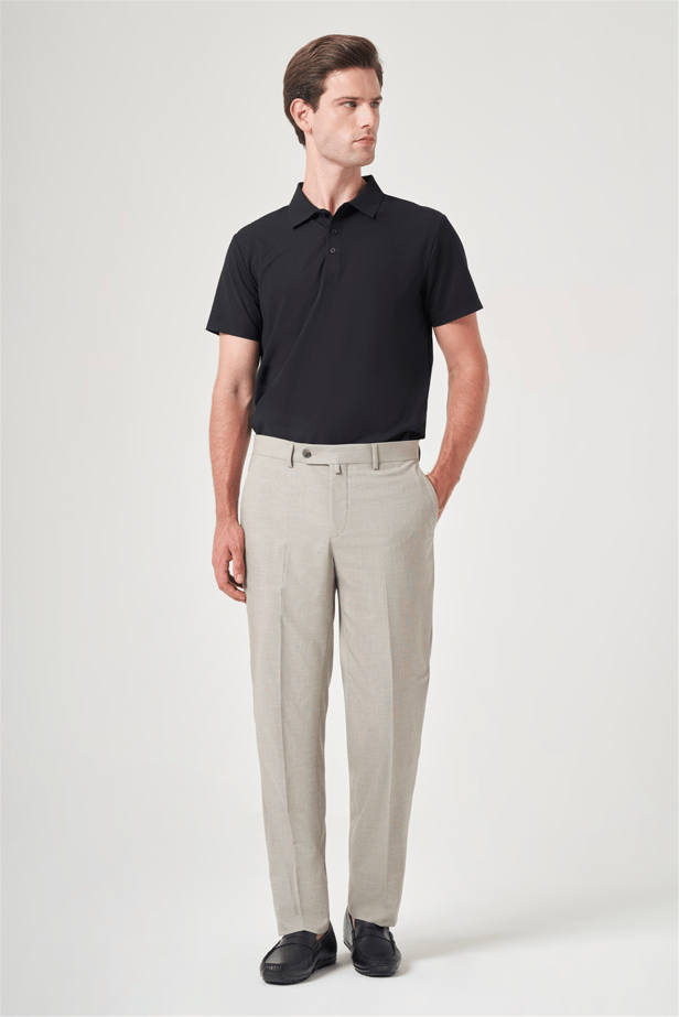 IMZA Men's Fil-a-Fil Comfort Fit Stretch Classic Trousers – 1003260153