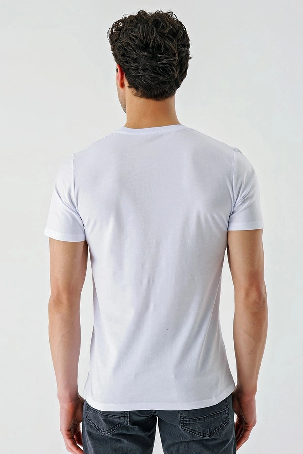 IMZA Men's Printed 100% Cotton Slim Fit Casual T-Shirt – 1011240180