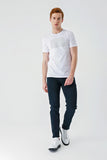 Short Sleeve Printed Crew Neck Pocket Slim Fit Cotton T-Shirt 1011240181