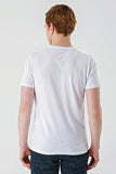 Short Sleeve Printed Crew Neck Pocket Slim Fit Cotton T-Shirt 1011240181