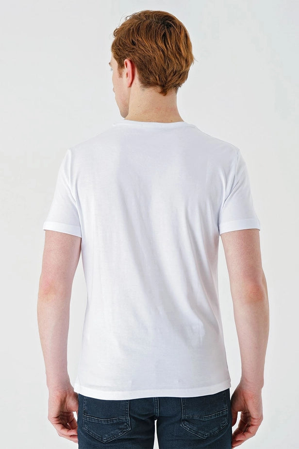 IMZA Men's Printed 100% Cotton Slim Fit Casual T-Shirt – 1011240165