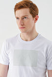 Short Sleeve Printed Crew Neck Pocket Slim Fit Cotton T-Shirt 1011240181
