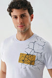 IMZA Men's Printed 100% Cotton Slim Fit Casual T-Shirt – 1011240180