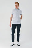 IMZA Men's Printed Oxford Slim Fit Casual Polo T-Shirt – 1011240177