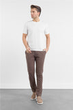 Short Sleeve Crew Neck Pocketless Standard Fit Knit T-Shirt 1011260151