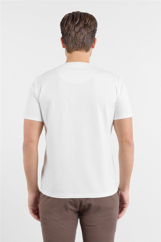 Short Sleeve Crew Neck Pocketless Standard Fit Knit T-Shirt 1011260151