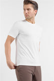 Short Sleeve Crew Neck Pocketless Standard Fit Knit T-Shirt 1011260151