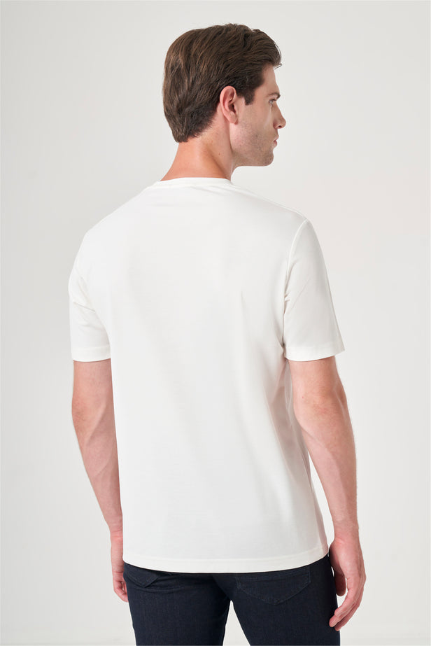 IMZA Men's Crew Neck Knitted Standard Fit Stretch T-Shirt – 1011260267