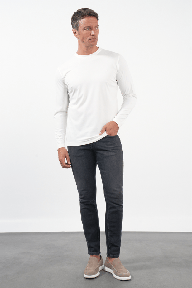 IMZA Men's Crew Neck Knitted Stretch Sweatshirt – 1013260150