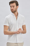 IMZA Men's Patterned Oxford Slim Fit Casual Polo T-Shirt – 1011240178
