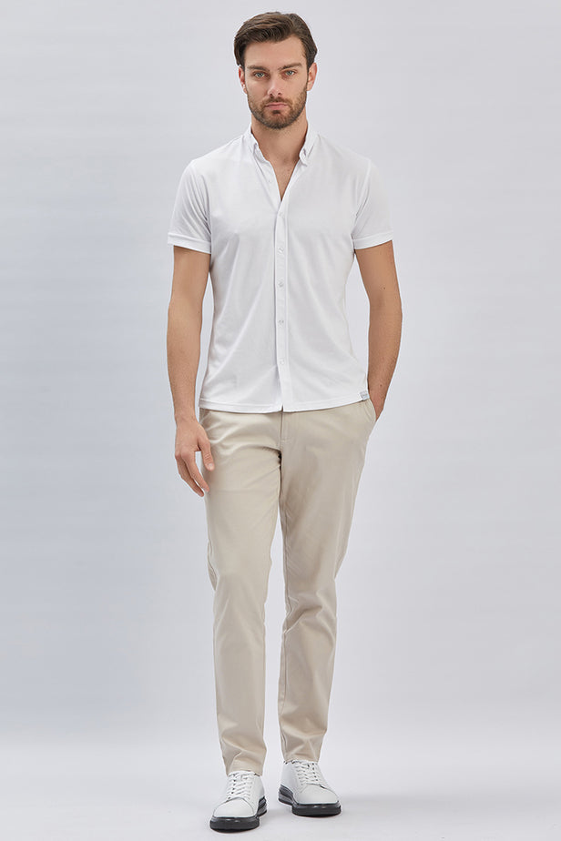 IMZA Men's Patterned Oxford Slim Fit Casual Polo T-Shirt – 1011240178