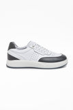 White 100% Leather Antique Lace-Up Casual Shoes 1033240155
