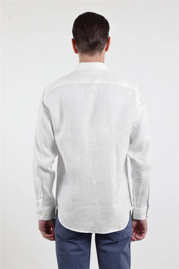 IMZA Men's 100% Linen Button-Down Slim Fit Shirt – 1004260161