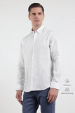 IMZA Men's 100% Linen Button-Down Slim Fit Shirt – 1004260161