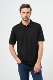Short Sleeve Plain Pique Polo Collar Slim Fit Cotton Stretch T-Shirt 1011240900