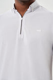 Short Sleeve Plain Pique Polo Collar Pocketless Slim Fit Cotton T-Shirt 1011245900