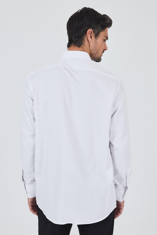 Stiff Collar Plain Classic Comfort Fit Shirt 1004250901