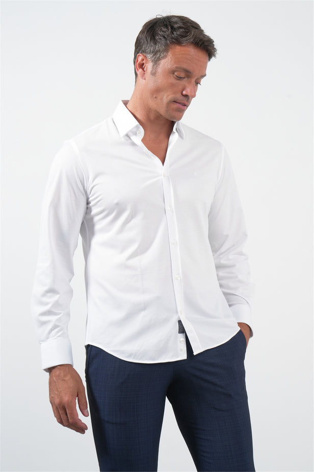 IMZA Men's Tulum Collar Knitted Slim Fit Classic Shirt – 1004260208