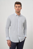 Long Sleeve Perfectto Button-Down Collar Pocketless Cotton Classic Slim Fit Shirt 1004240259