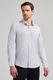 IMZA Men's Striped Semi-Italian Collar Slim Fit Classic Shirt – 1004245218