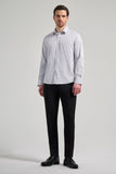 IMZA Men's Striped Semi-Italian Collar Slim Fit Classic Shirt – 1004245218