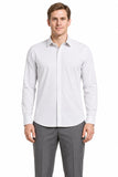 IMZA Men's Striped Semi-Italian Collar Slim Fit Classic Shirt – 1004245218