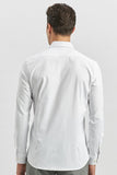 Long Sleeve Plain Weave Stiff Collar Classic Slim Fit Shirt 1004240334