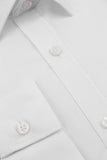 Long Sleeve Hard Collar Pocketless Slim Fit Shirt 1004240057