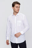 Long Sleeve Hard Collar Pocket Comfort Fit Shirt 1004240051