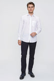 Long Sleeve Hard Collar Pocket Comfort Fit Shirt 1004240051