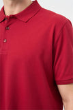 Short Sleeve Plain Pique Polo Collar Slim Fit Cotton Stretch T-Shirt 1011240900