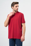 Short Sleeve Plain Pique Polo Collar Slim Fit Cotton Stretch T-Shirt 1011240900