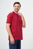 Short Sleeve Plain Pique Polo Collar Slim Fit Cotton Stretch T-Shirt 1011240900