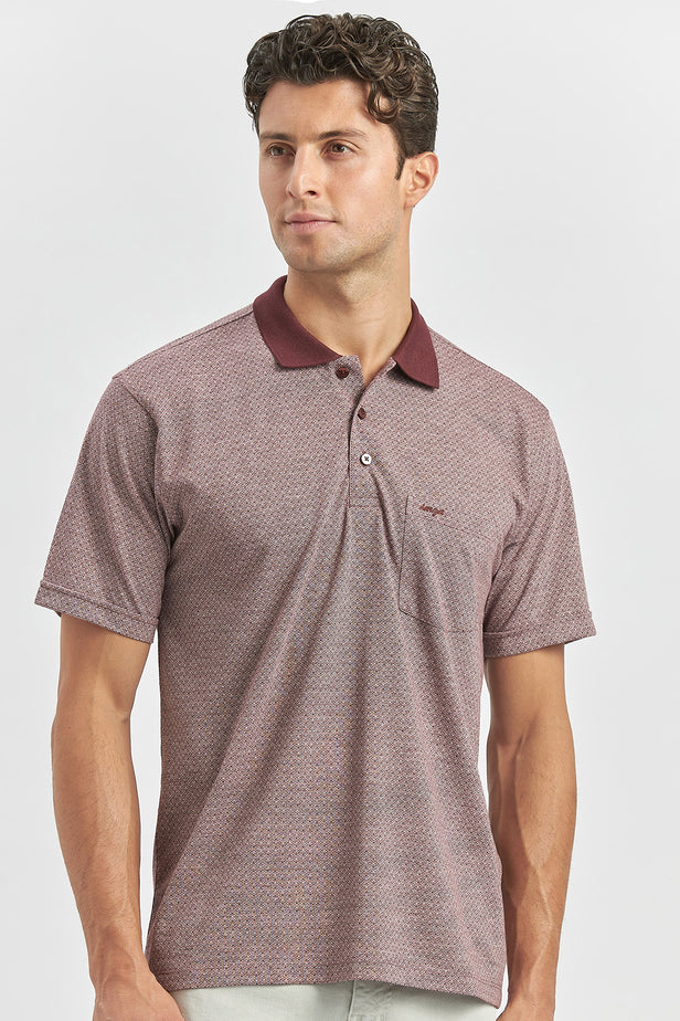 IMZA Men's Jacquard Comfort Fit Classic Polo T-Shirt – 1011240190