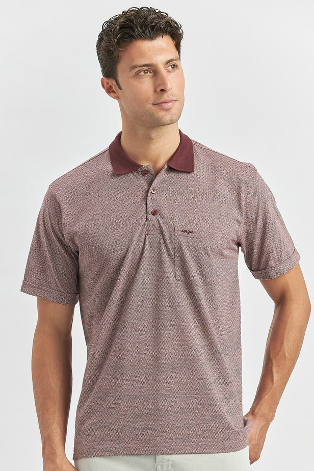 IMZA Men's Jacquard Comfort Fit Classic Polo T-Shirt – 1011240190