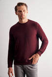 Long Sleeve Crew Neck Plain Cotton Comfort Fit Sweatshirt 1013255150