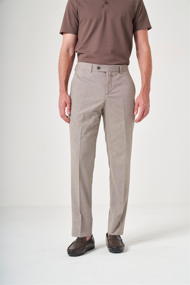 IMZA Men's Fil-a-Fil Comfort Fit Stretch Classic Trousers – 1003260153