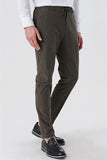 Green Side Pocket Corduroy Slim Fit Chino Trousers 1003230103