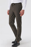 Green Side Pocket Corduroy Slim Fit Chino Trousers 1003230103