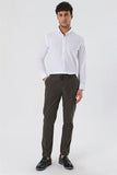 Side Pocket Striped Textured Slim Fit Cotton Jogger Trousers 1003230159
