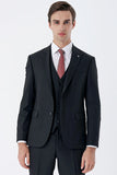IMZA Men's Striped Peak Lapel Slim Fit 3-Piece Classic Suit – 1001235161