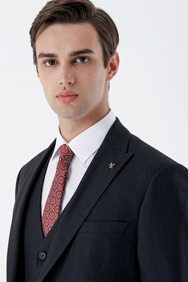 IMZA Men's Patterned Comfort Fit Stretch Classic Suit – 1001235163